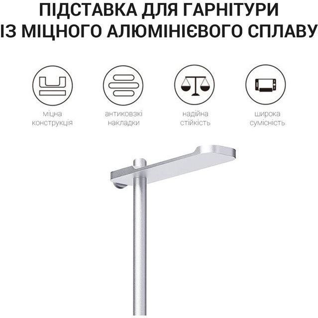 Підставка для навушників OfficePro LS350S Aluminium alloys Silver (LS350S) - фото 4