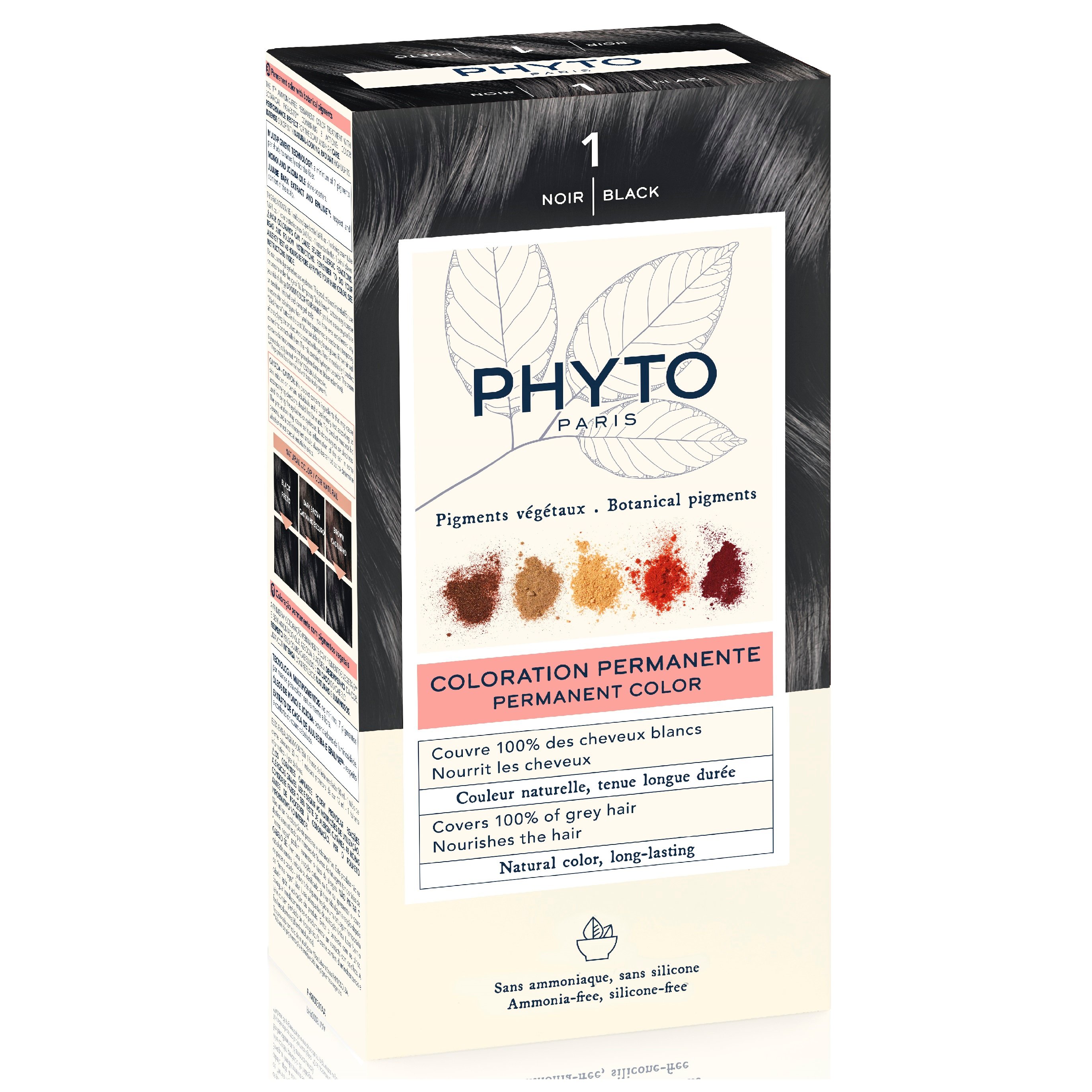 Крем-фарба для волосся Phyto Phytocolor, відтінок 1 (чорний), 112 мл (РН10016) - фото 2