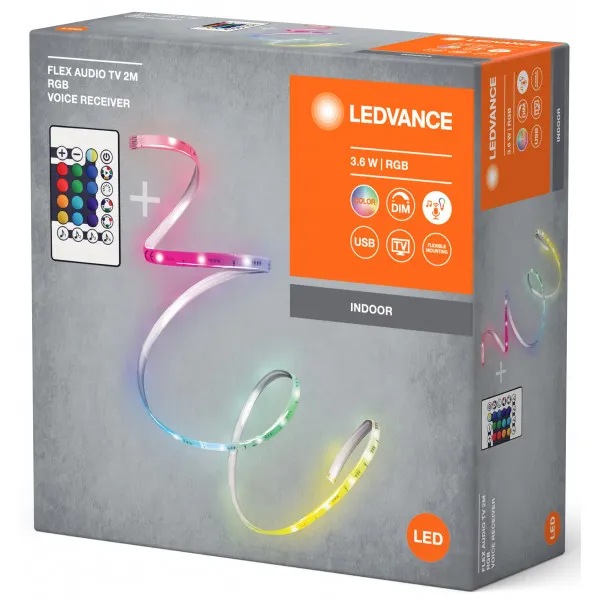 Світлодіодна стрічка Ledvance Flex Audio TV RGB Voice Receiver USB 2 м (4099854095368) - фото 4