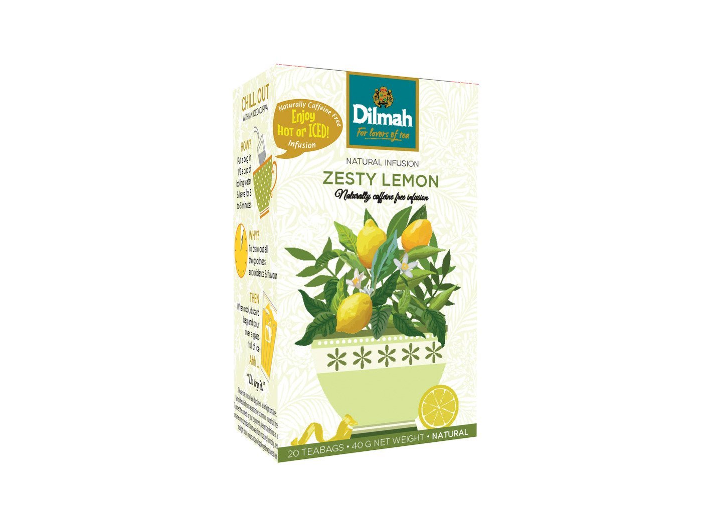 Суміш трав'яна Dilmah Zesty Lemon, 20 шт (831248) - фото 1