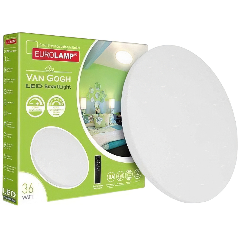 Світодіодний світильник Eurolamp LED SmartLight Van Gogh 36W 3000K-6500K (LED-SL-36W-N17(deco)) - фото 1