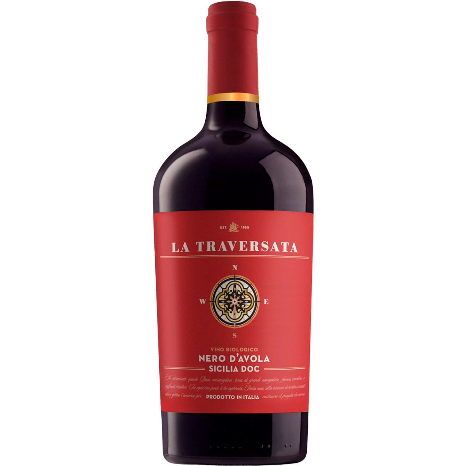 Вино La Traversata Nero d'Avola Sicilia, червоне, сухе, 0,75 л - фото 1