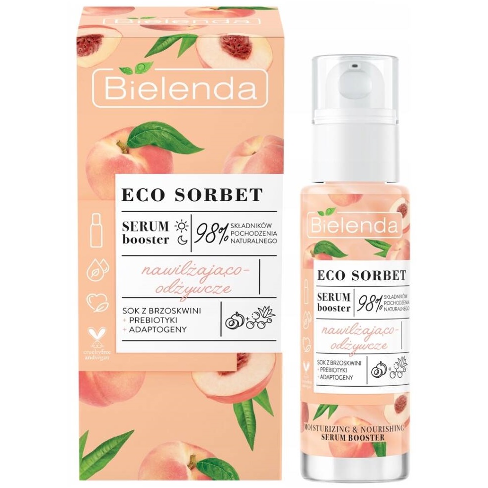 Сыворотка для лица Bielenda Eco Sorbet Персик, увлажняющая и питательная, 30 мл - фото 1