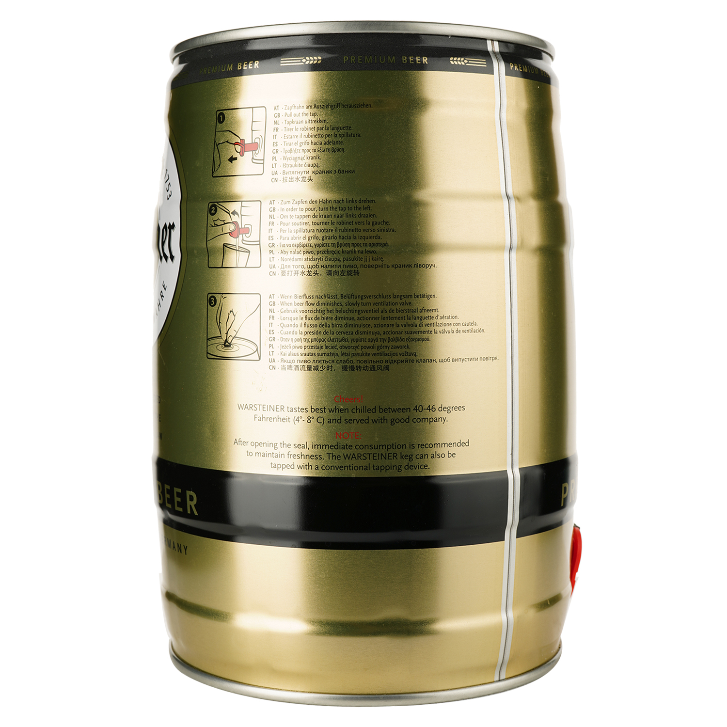 Пиво Warsteiner Premium світле 4.8% 5 л - фото 2