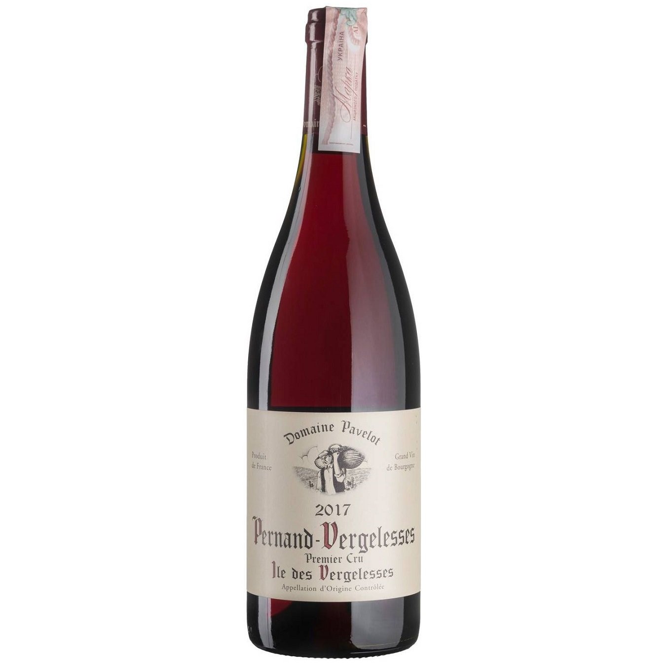 Вино Domaine Pavelot Pernand-Vergelesses 1er Cru Ile des Vergelesses 2017, красное, сухое, 0,75 л (43789) - фото 1