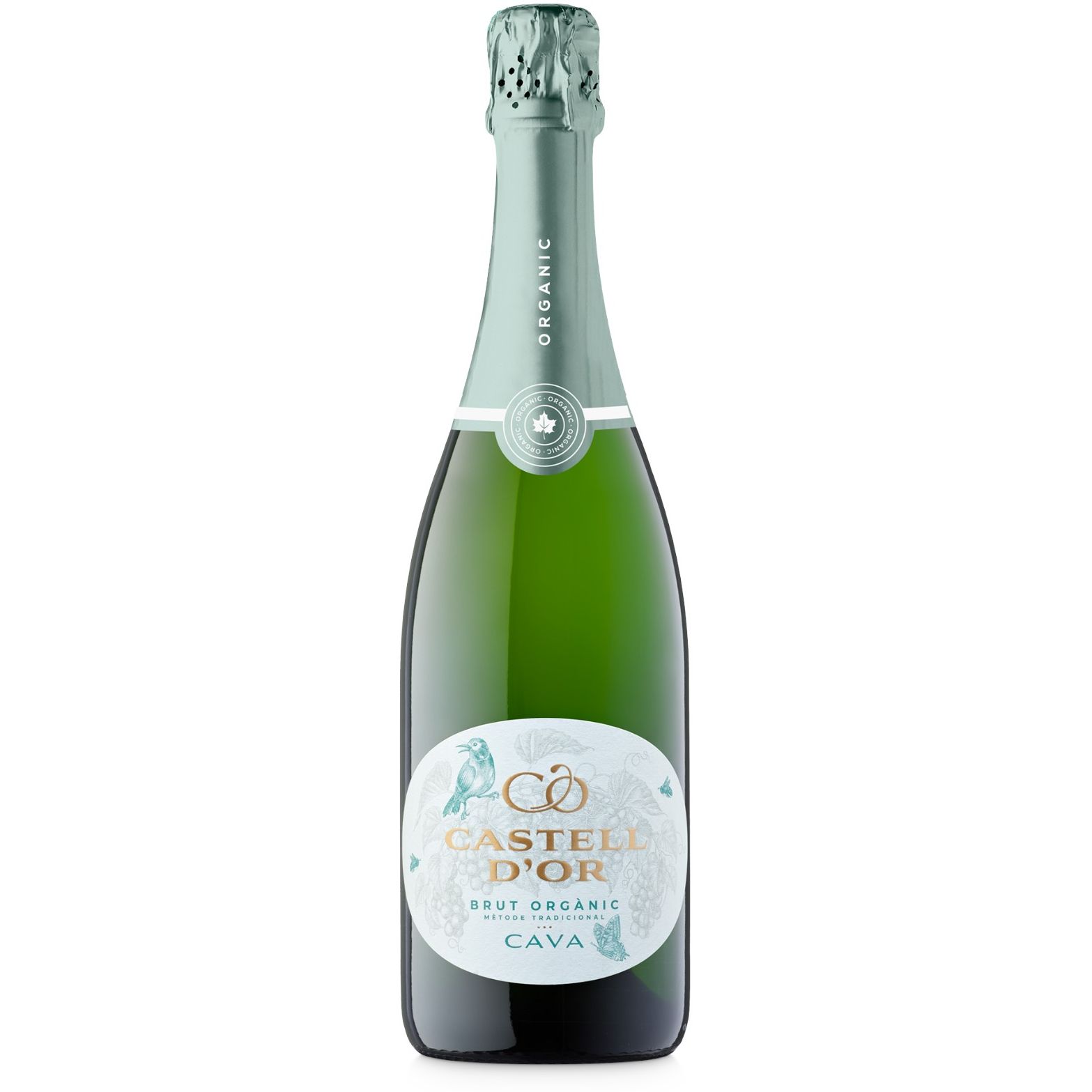 Вино игристое Castell d’Or Cava Brut Organic белое брют 0.75 л - фото 1