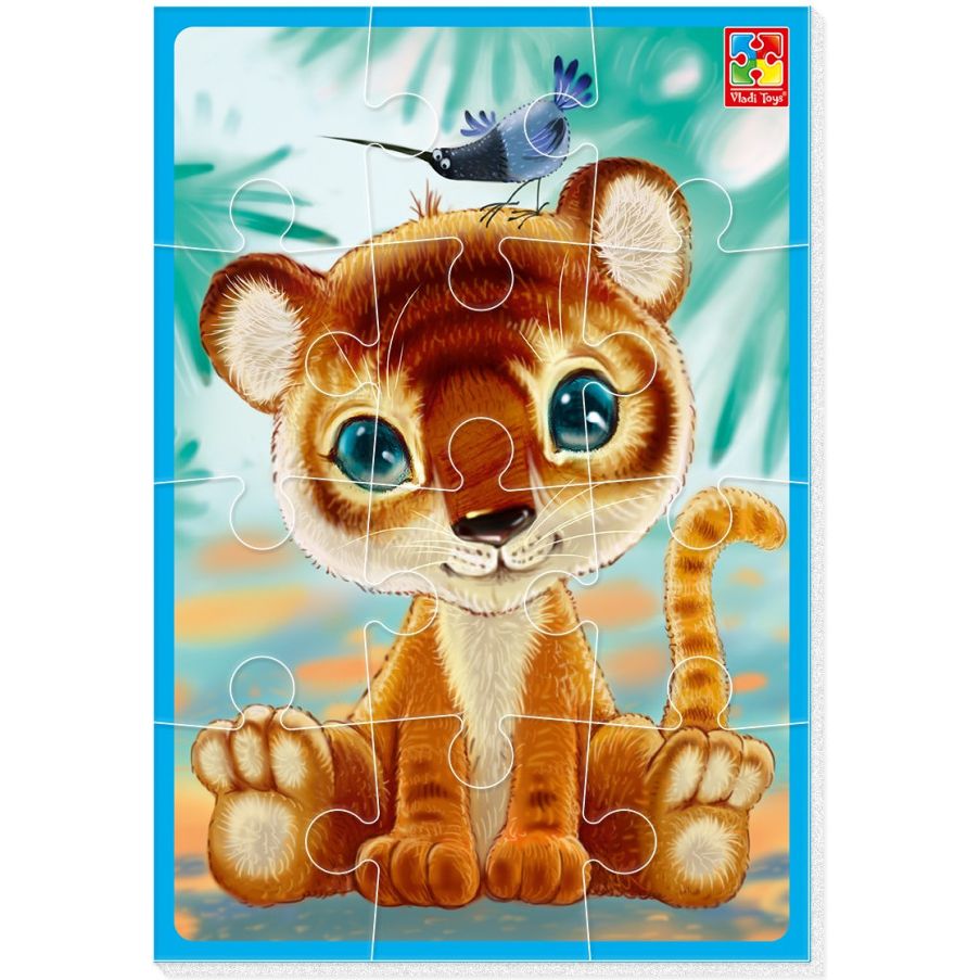 М'які пазли Vladi Toys Малюк зможе Тигреня 12 елементів VT1103-93 - фото 1