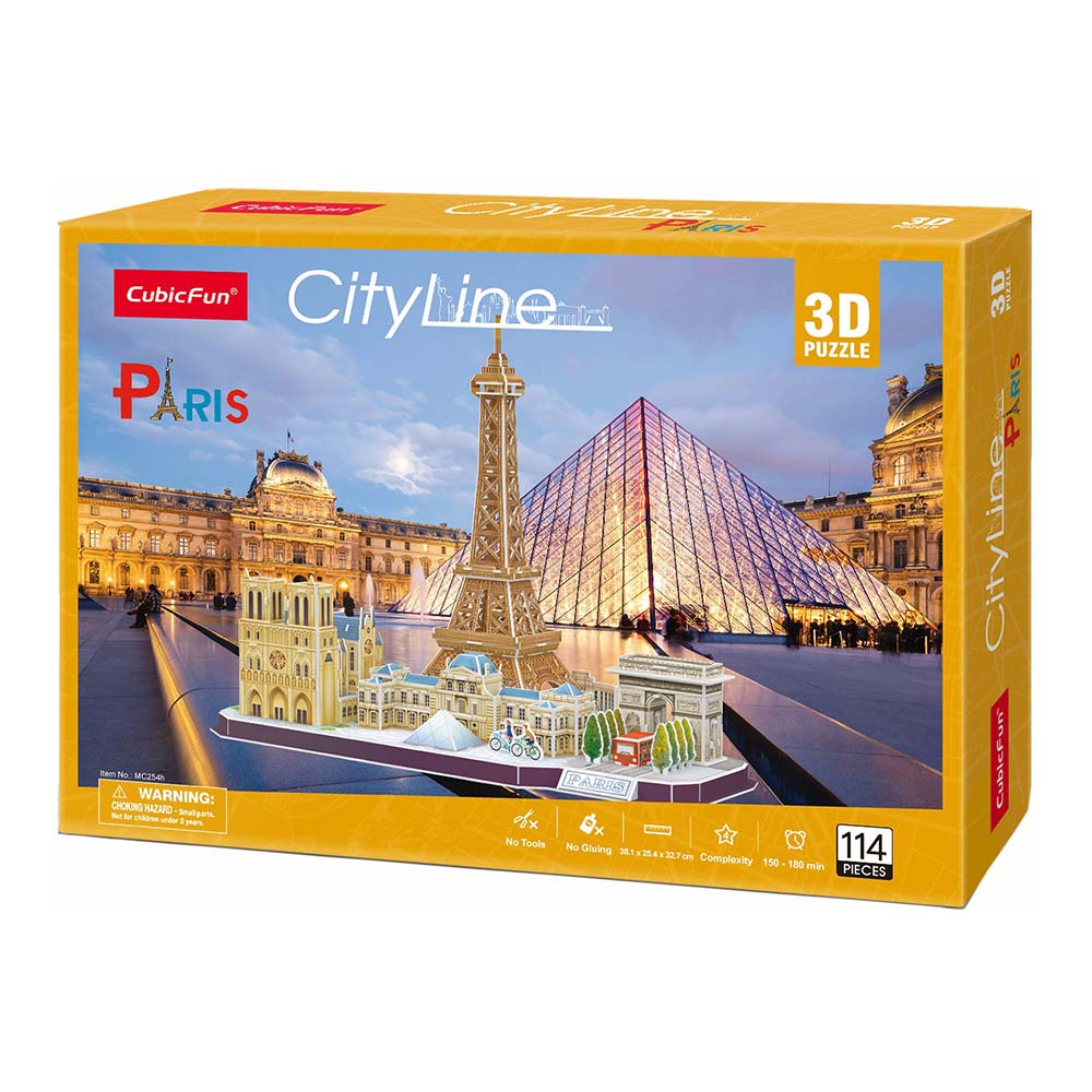Пазл 3D CubicFun City Line Paris, 114 элементов (MC254h) - фото 1