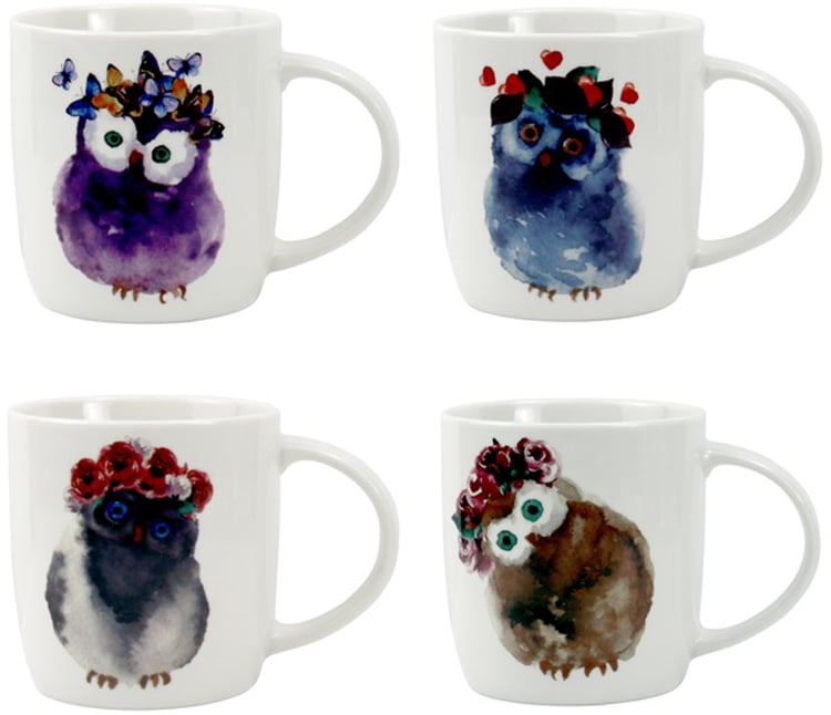Чашка Limited Edition Romantic Owl D, 320 мл, белый с фиолетовым (12225-131114JLD) - фото 2