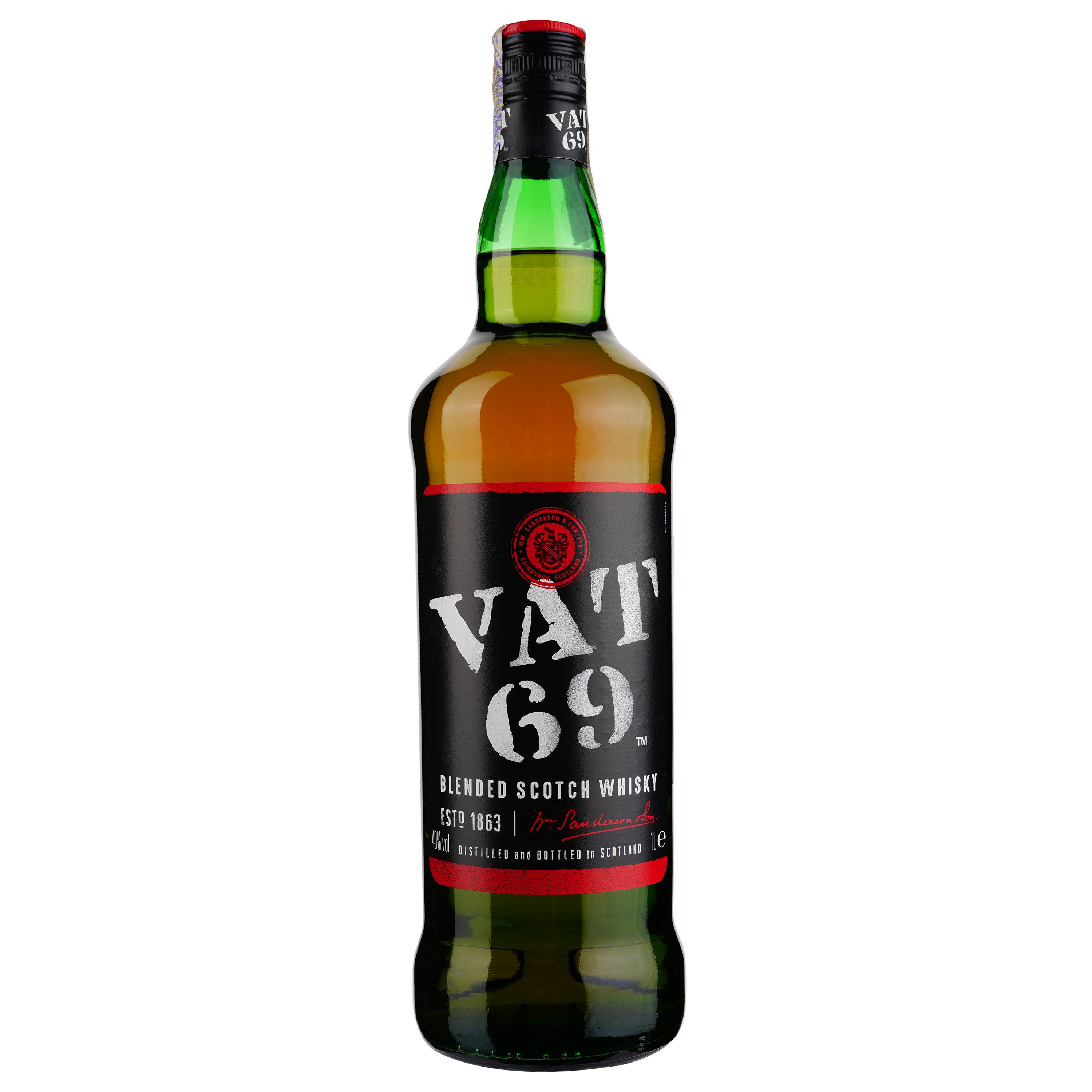Віскі Vat 69 Blended Scotch Whisky, 40%, 1 л - фото 1