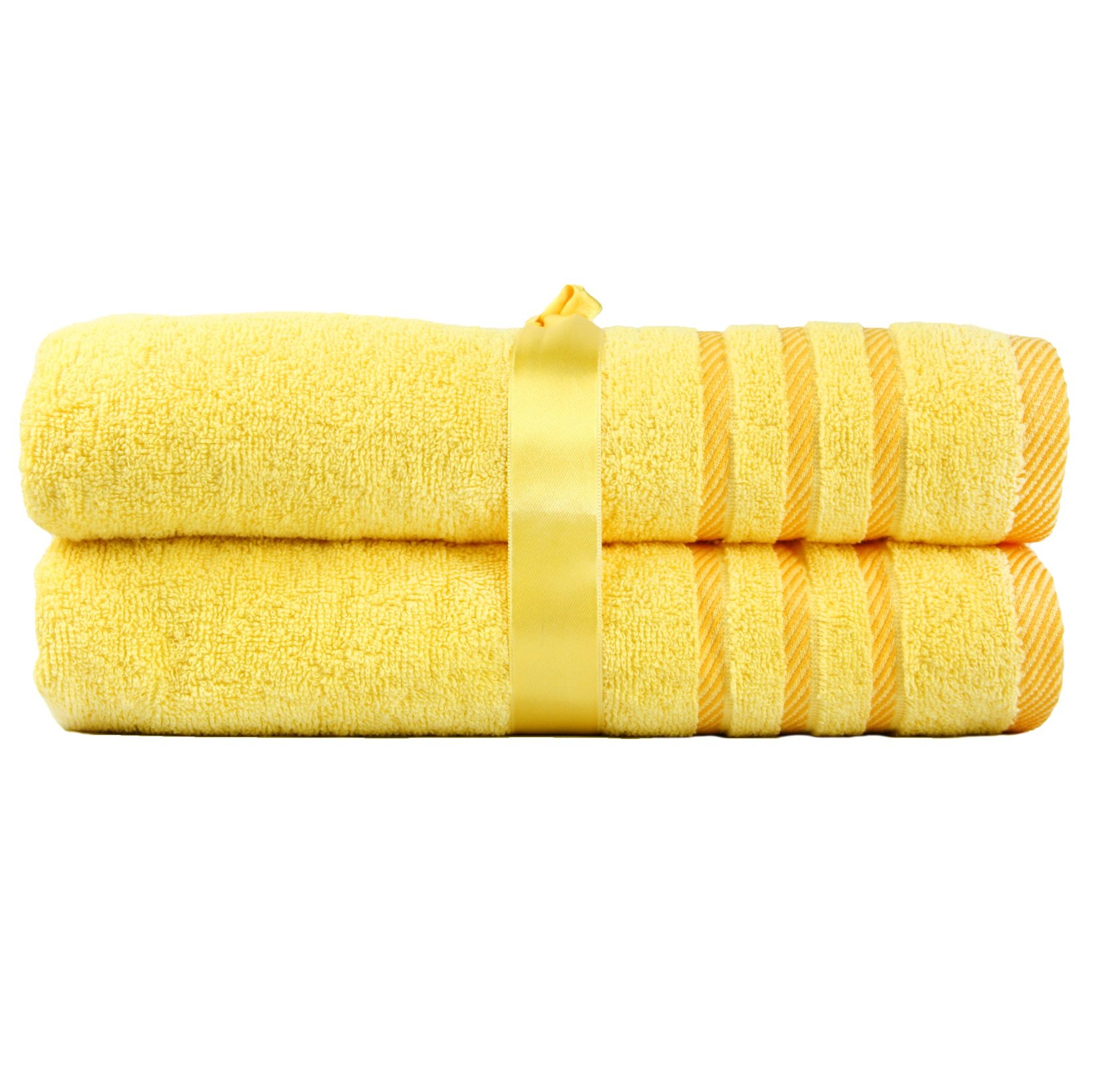 Набор полотенец Izzihome Rubin Stripe,130х70, желтый, 2 шт. (2200000600660) - фото 1
