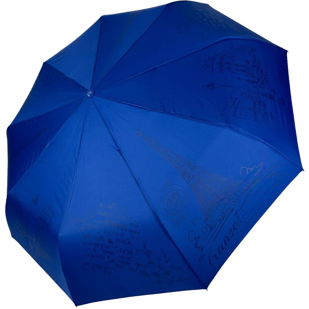 Жіноча складана парасолька повний автомат Frei Regen 94 см синя - фото 1