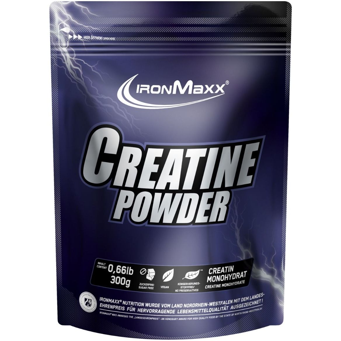 Креатин IronMaxx Creatine Powder Натуральний 300 г - фото 1