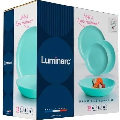 Сервиз столовый Luminarc Pampille Turquoise, 18 предметов (Q6154) - фото 8