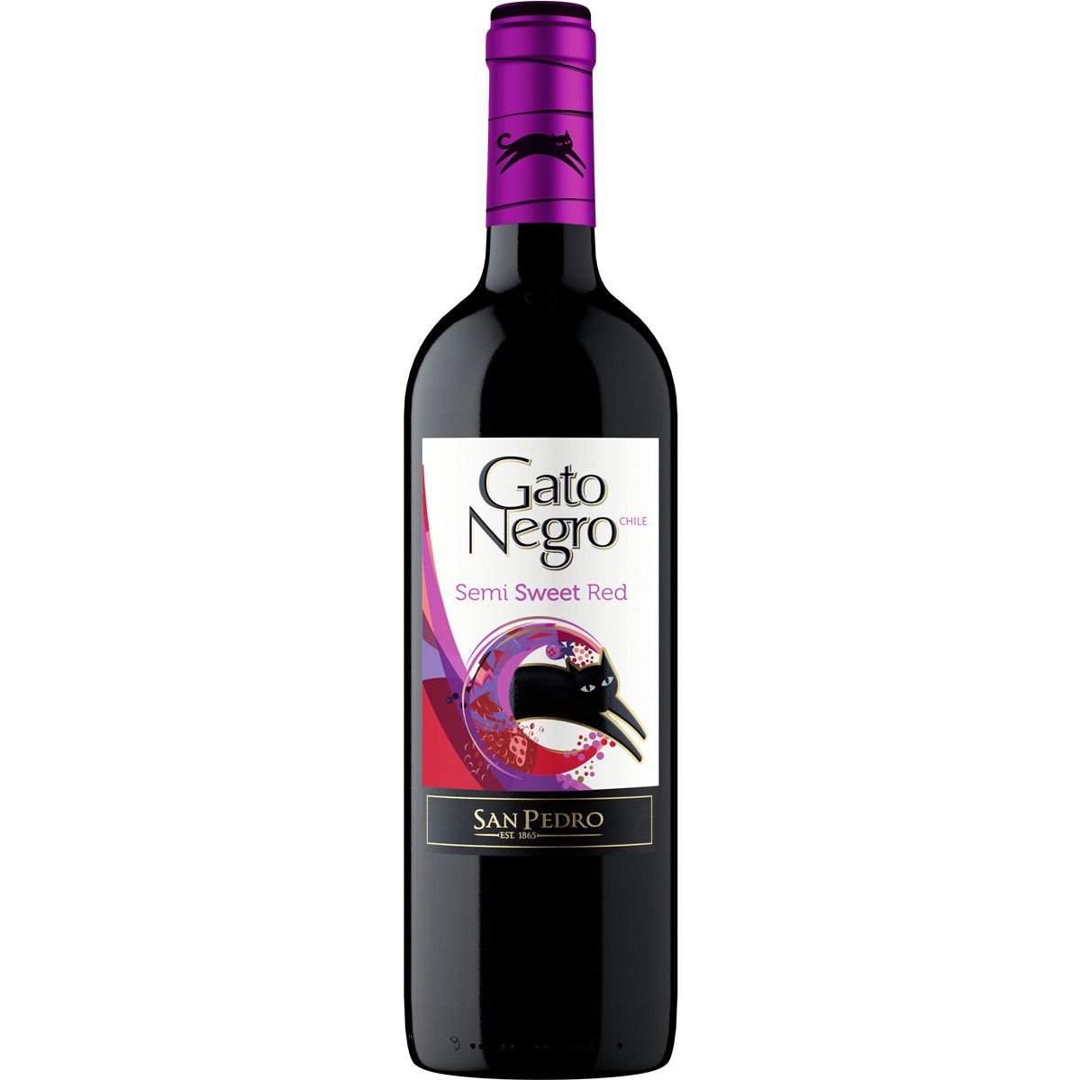 Вино Gato Negro, червоне, напівсолодке, 0,75 л - фото 1