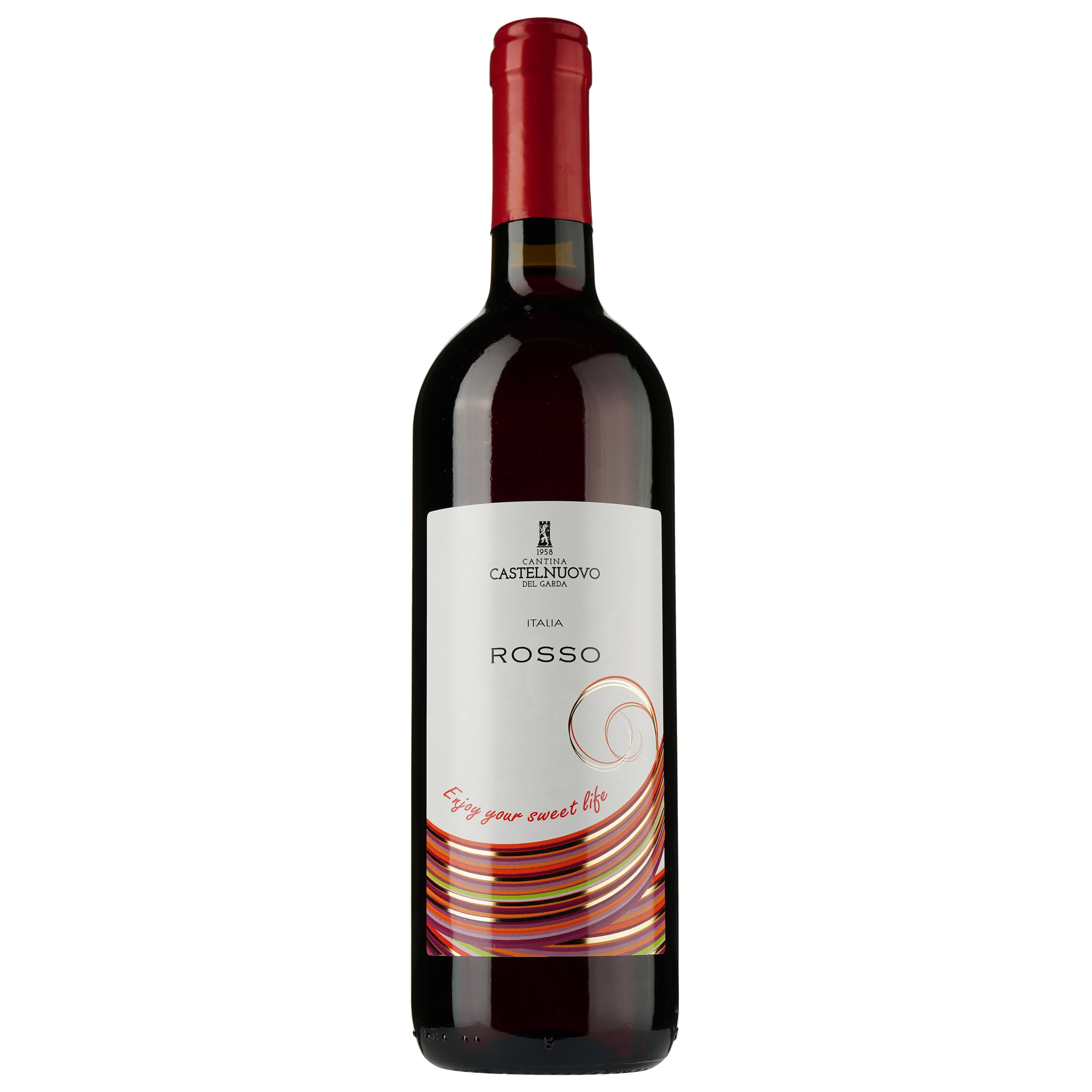 Вино Cantina Castelnuovo del Garda Rosso, красное, полусладкое, 11%, 0,75 л (8000010342970) - фото 1