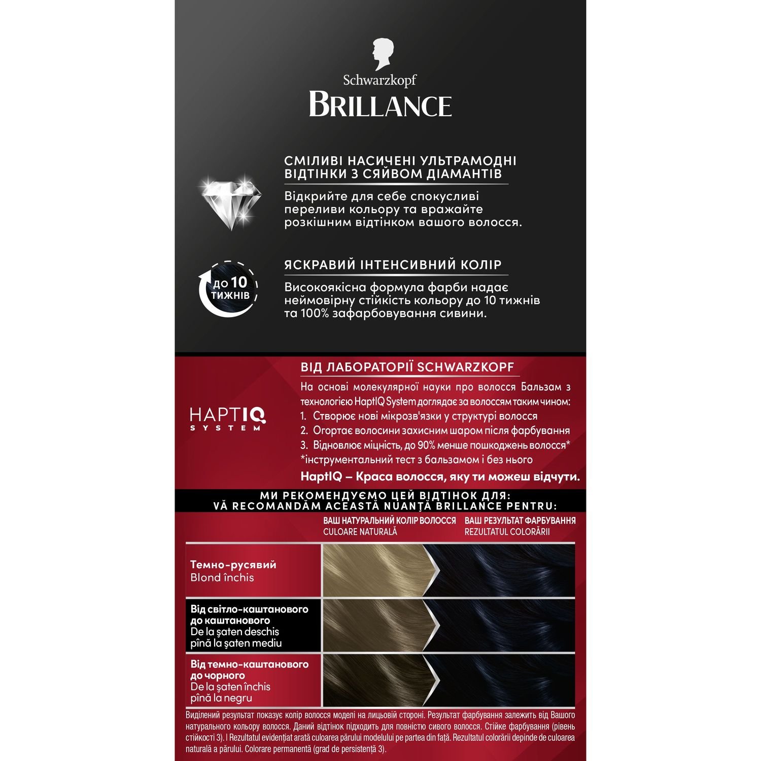 Краска для волос Brillance 891 Иссиня-черный, 143,7 мл (2025003) - фото 3