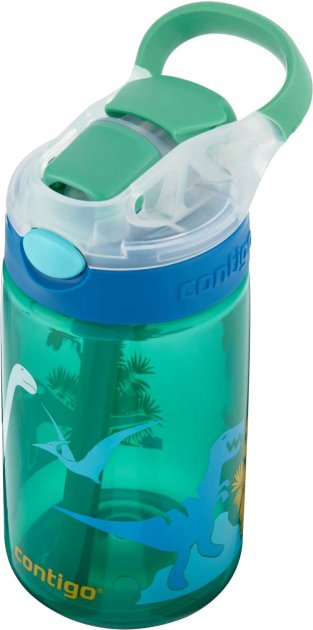 Бутылка детская Contigo, 420 мл, зеленый с рисунком динозавтра (2115035) - фото 3