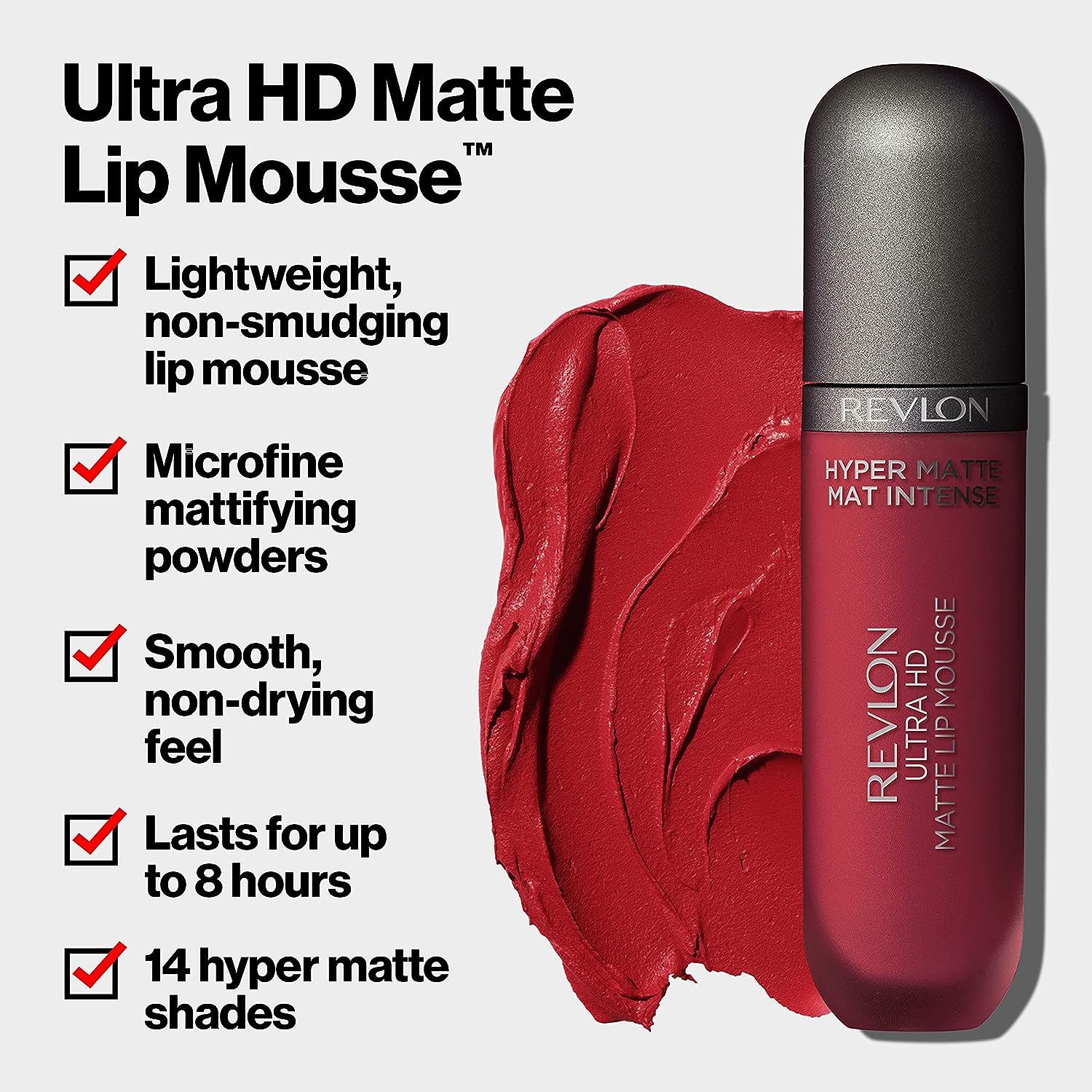 Блеск-мусс для губ Revlon Ultra HD Matte Lip Mousse тон 805 (100 Degrees) 5.9 мл (500437) - фото 8