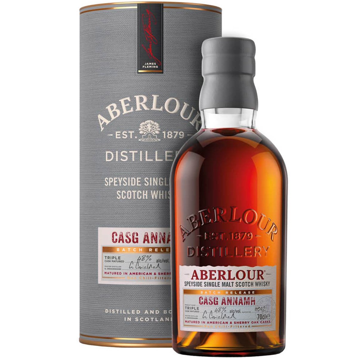 Виски Aberlour Casg Annamh Single Malt Scotch Whisky 48% 0.7 л в тубусе - фото 1