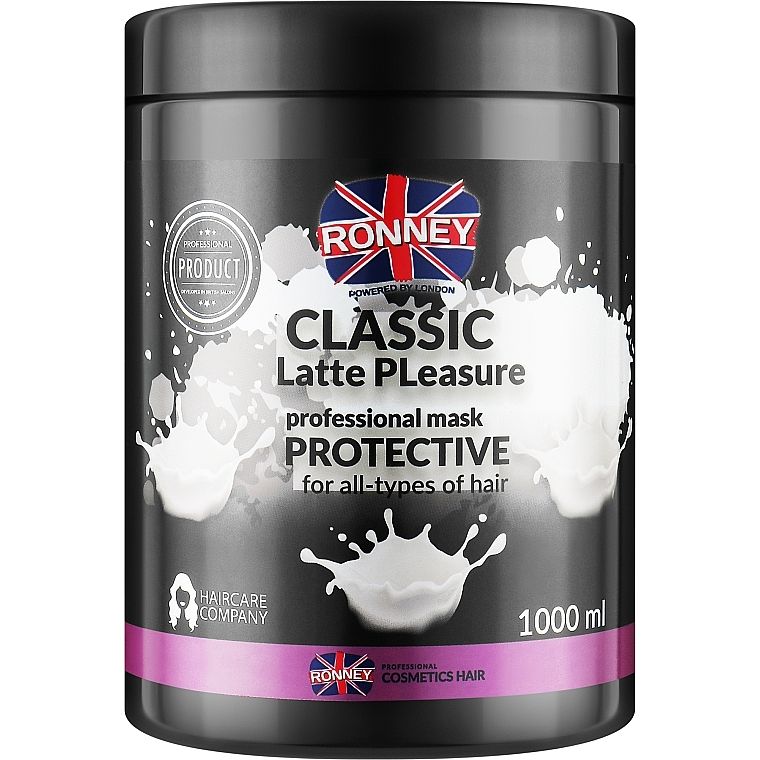 Маска для всіх типів волосся Ronney Professional Mask Classic Latte Pleasure Protective 1 л - фото 1