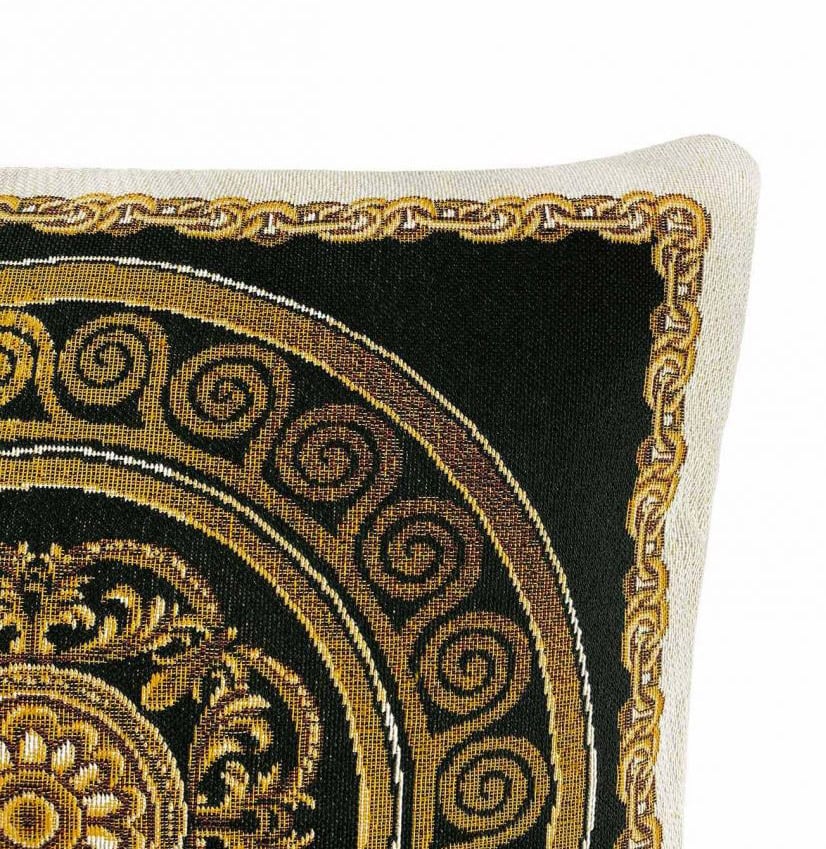 Подушка декоративна Прованс Baroque-2, 45х45 см, чорний із золотим (25623) - фото 3
