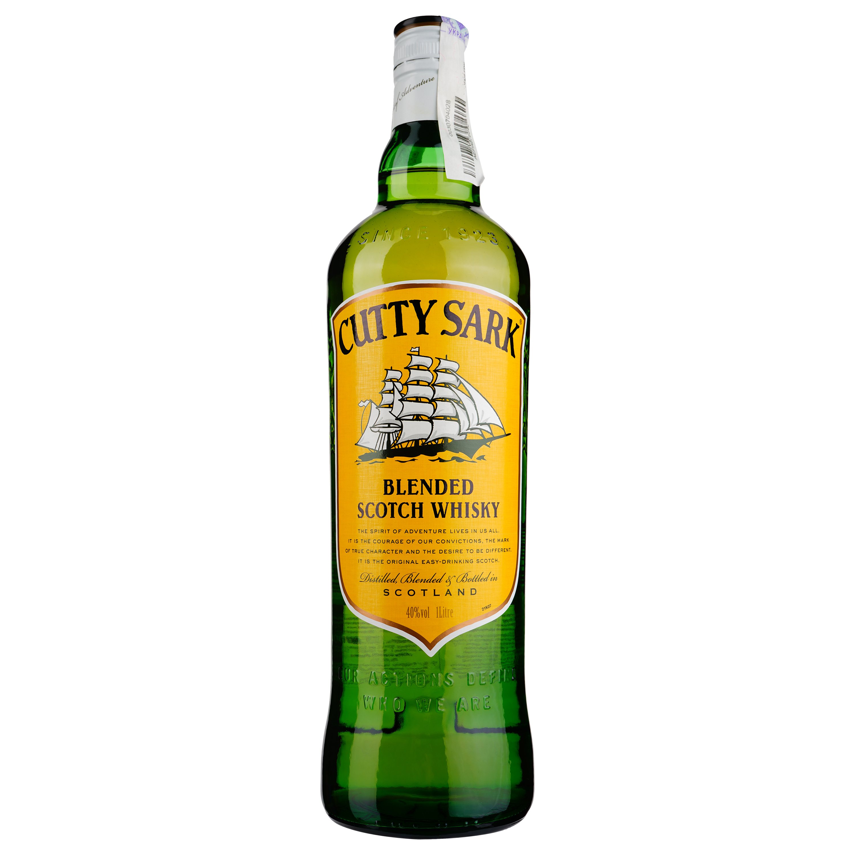 Віскі Cutty Sark Blended Scotch Whisky 40% 1 л - фото 1