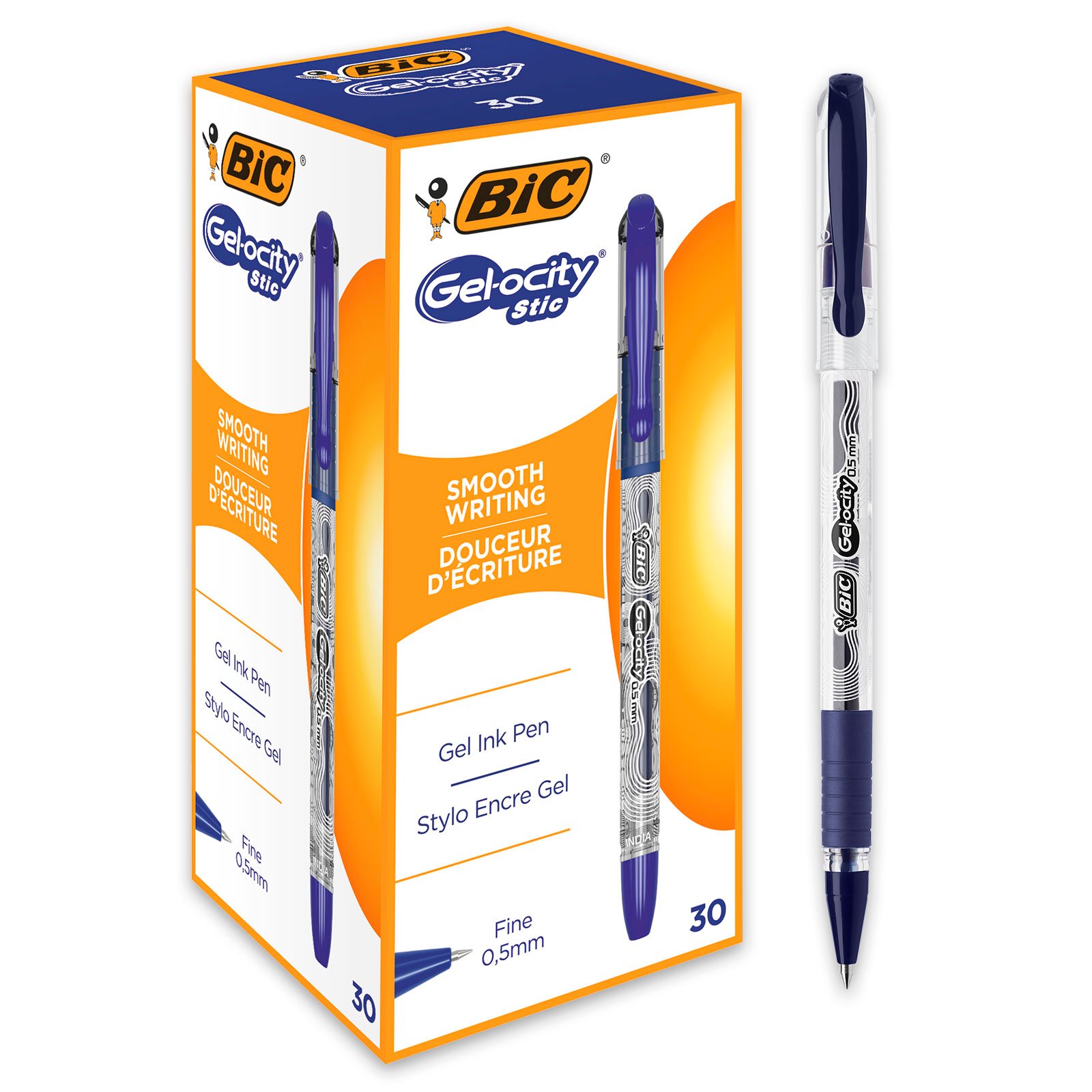 Ручка гелева BIC Gel-ocity Stic, 0,7 мм, синій, 30 шт. (CEL1010265) - фото 2