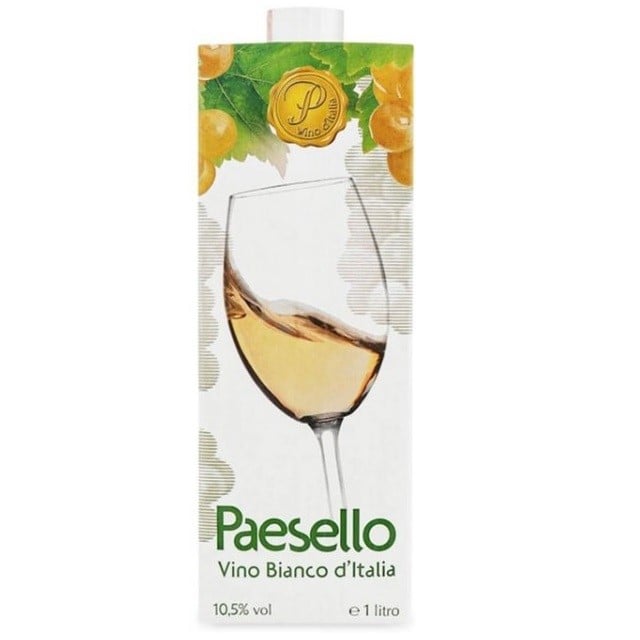 Вино Paesello Bianco біле, сухе, 10,5%, 1 л (814933) - фото 1