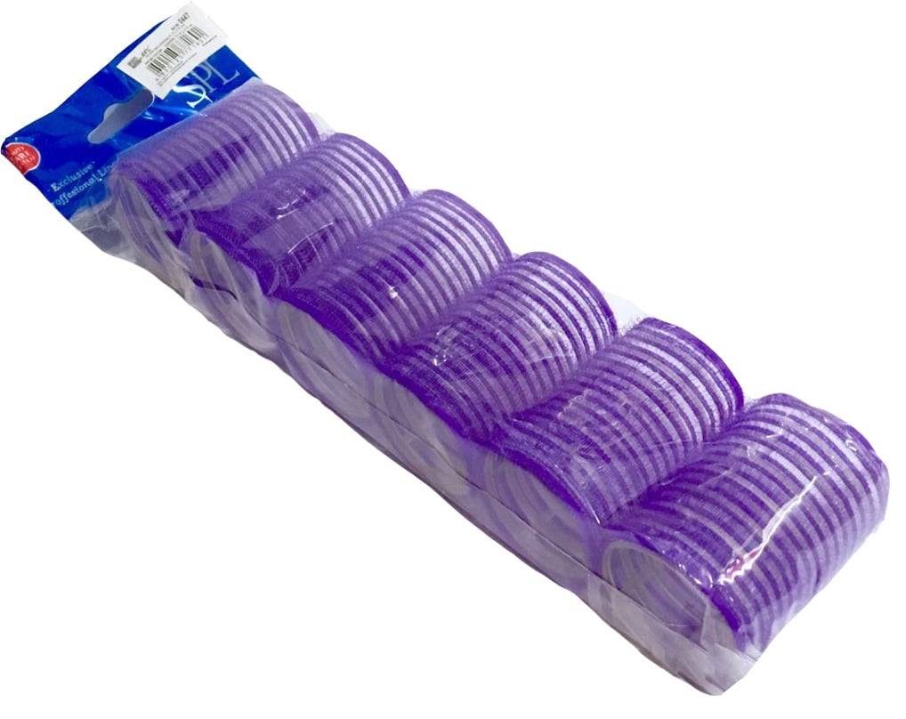 Бигуди-липучки SPL 44 мм фиолетовые 6 шт. - фото 2
