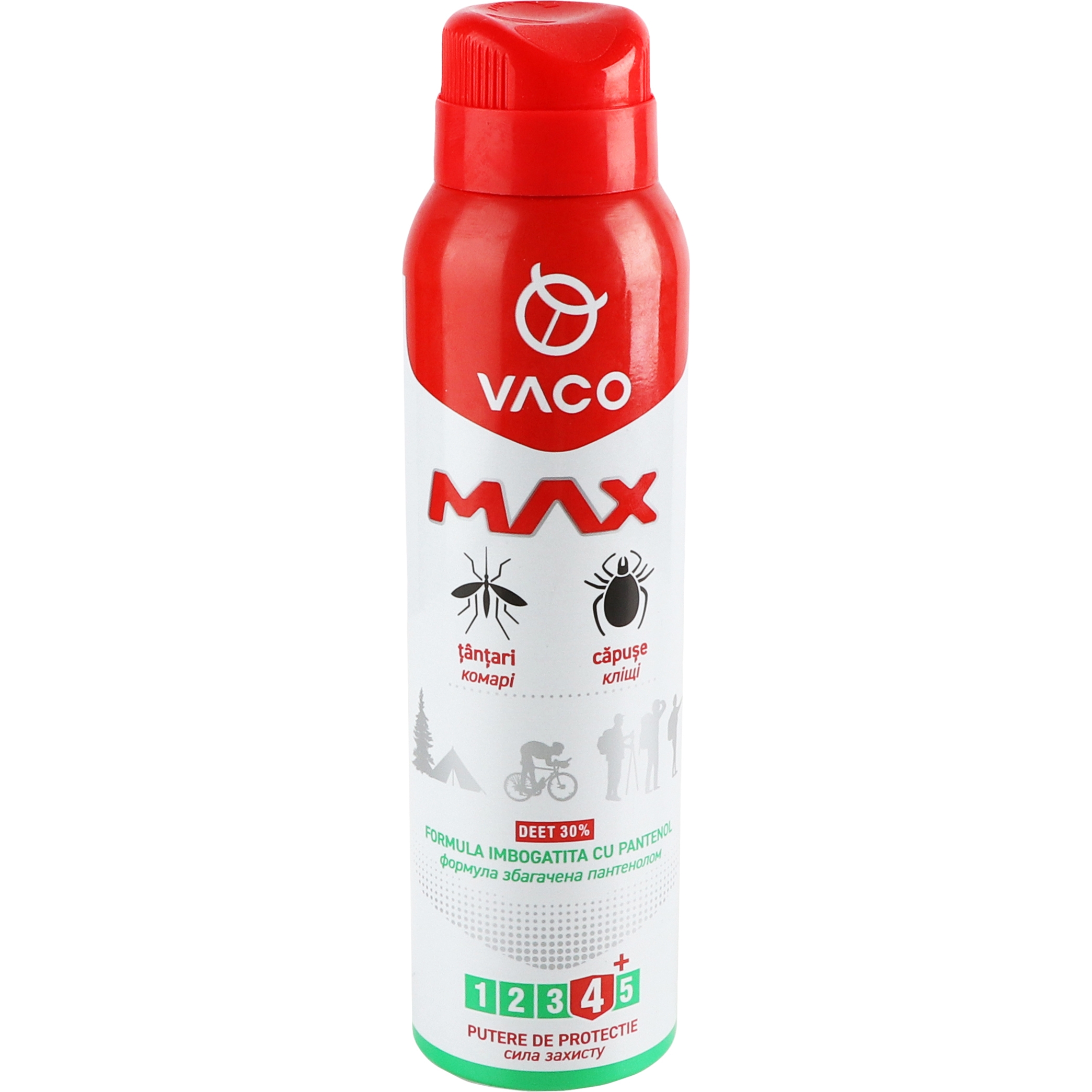 Спрей від комарів кліщів та мошок Vaco Max Deet 30% з пантенолом 100 мл ...