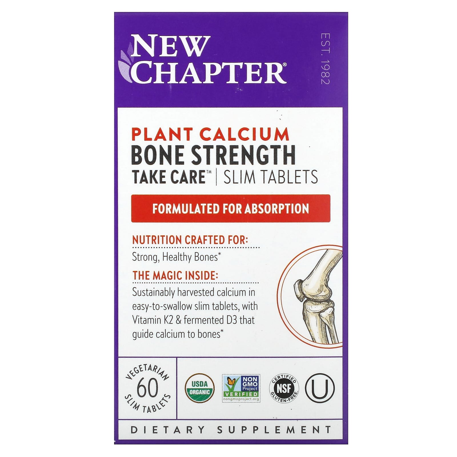 Комплекс для укрепления костей New Chapter Bone Strength Take Care 60 таблеток - фото 2