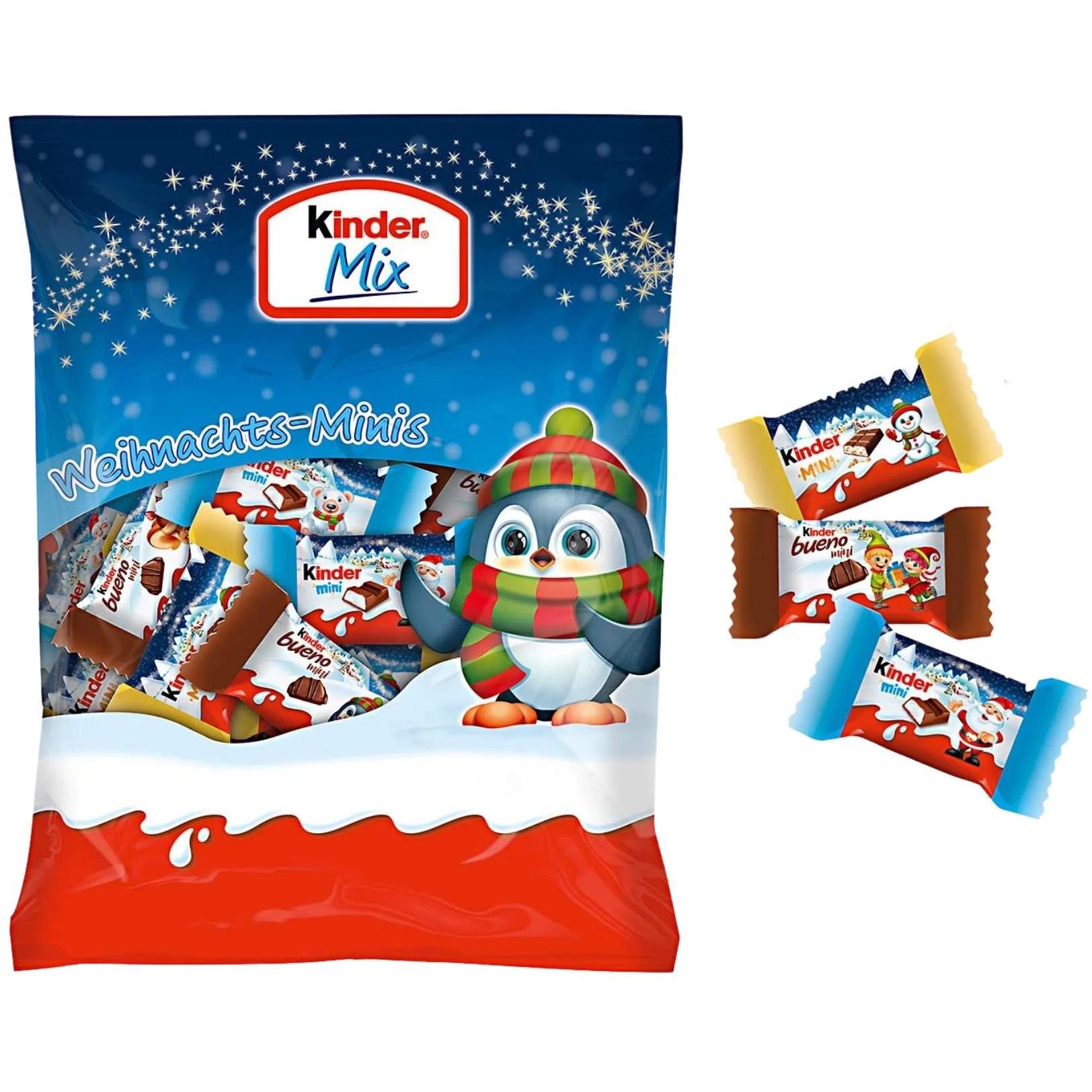 Набор конфет Kinder Mix Beutel Weihnachts-Minis, в ассортименте 153 г (894561) - фото 2