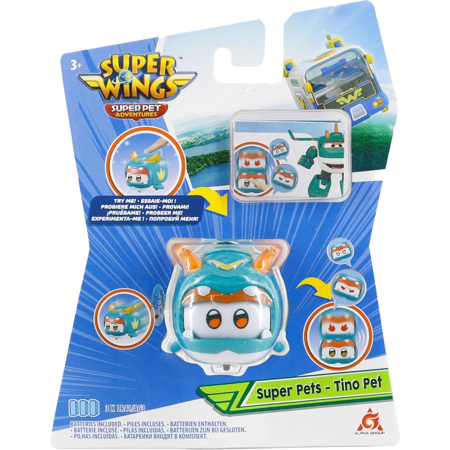 Игровая фигурка Super Wings Super Pet Тино любимец со световыми эффектами (EU770421) - фото 3