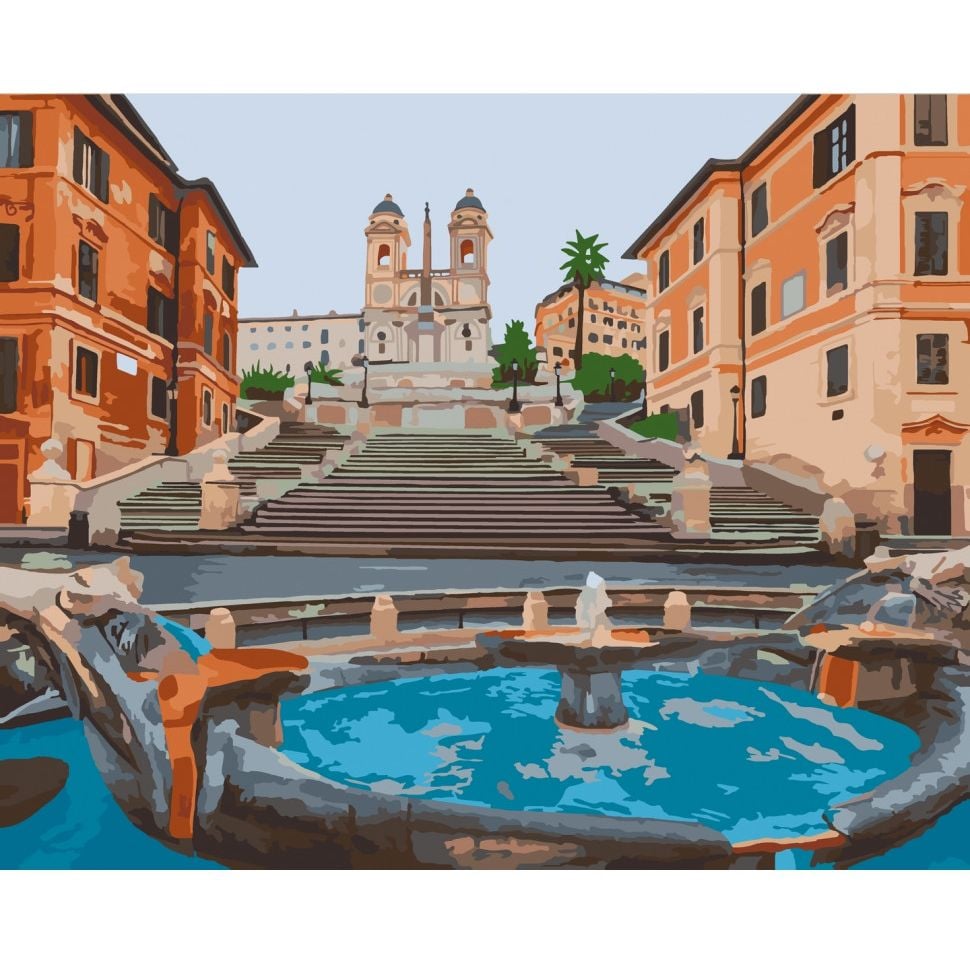 Картина по номерам ArtCraft Площадь Испании в Риме 11228-AC 40х50 см - фото 1