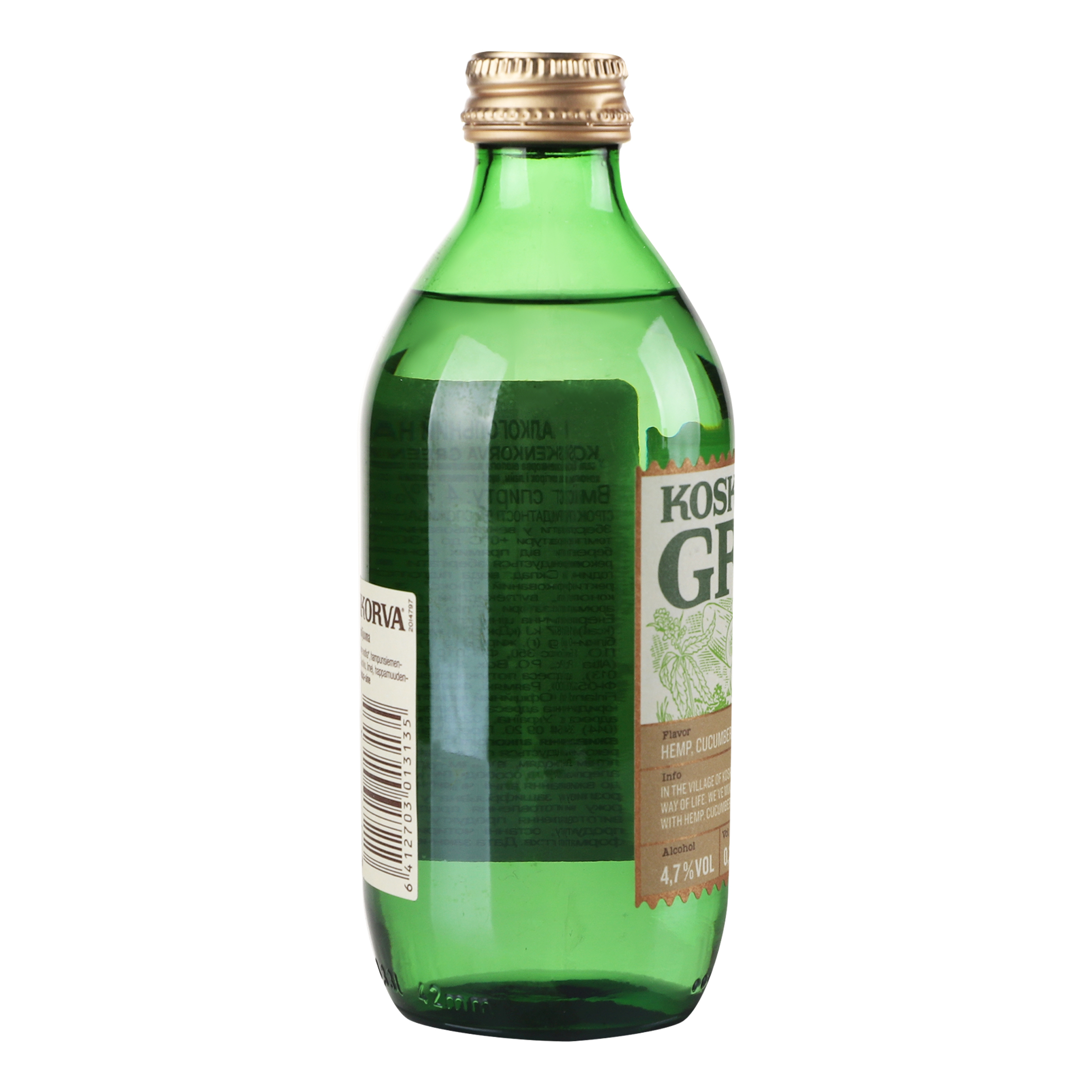 Напиток слабоалкогольный Koskenkorva Green Cucumber Organic, 4,7%, 0,33 л - фото 2