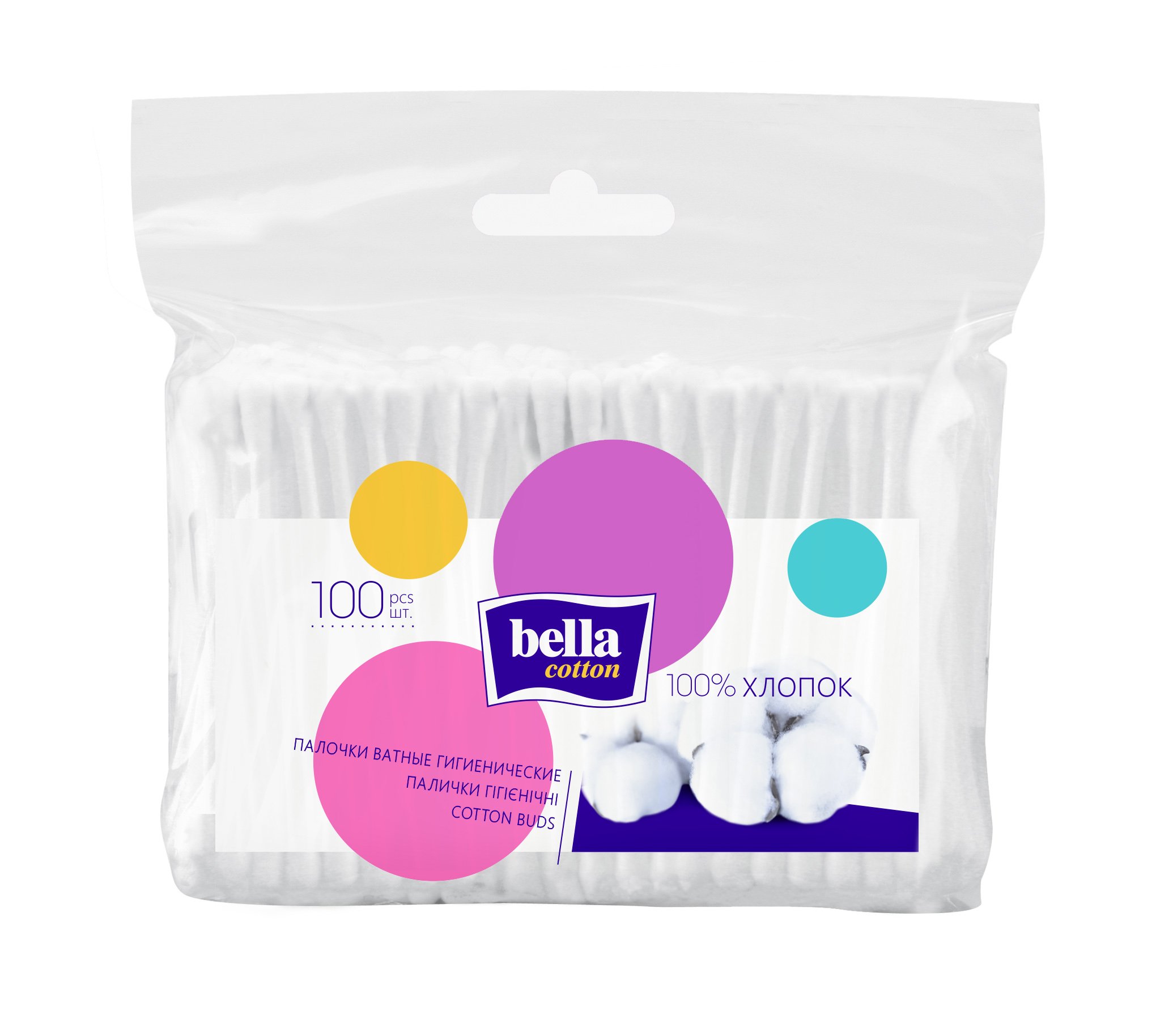 Палички гігієнічні Bella Coton, 100 шт. - фото 1