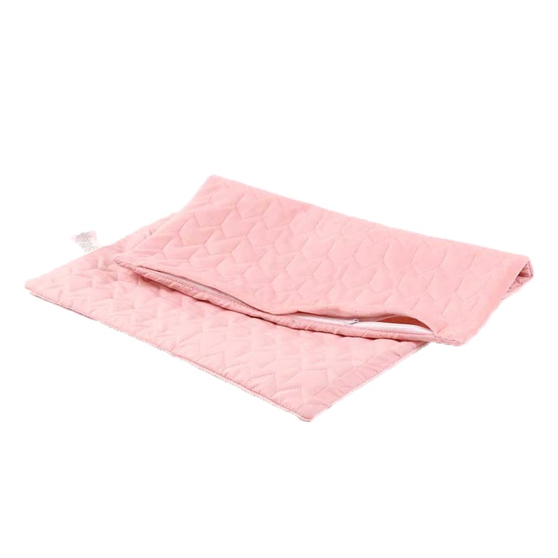 Чохол на подушку Руно Rose на блискавці, стьобаний мікрофайбер+велюр, 50х70 см, рожевий (382.55_Rose) - фото 3