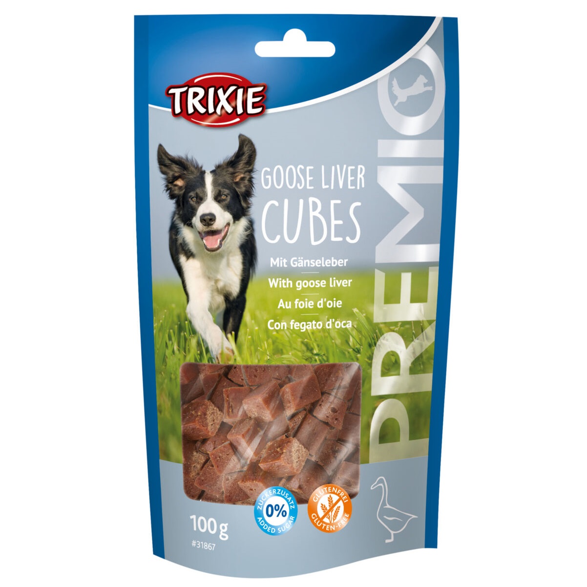 Лакомства для собак Trixie Premio Guse Liver Cubes, утиная печень 100 г (31867) - фото 1