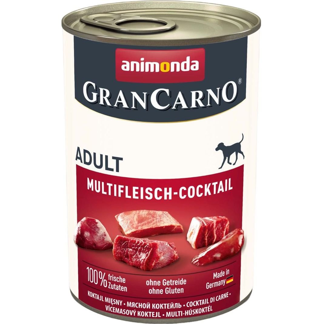 Вологий беззерновий корм для собак Animonda GranCarno Adult Multi Meat Cocktail, мультим'ясний коктейль, 400 г - фото 1