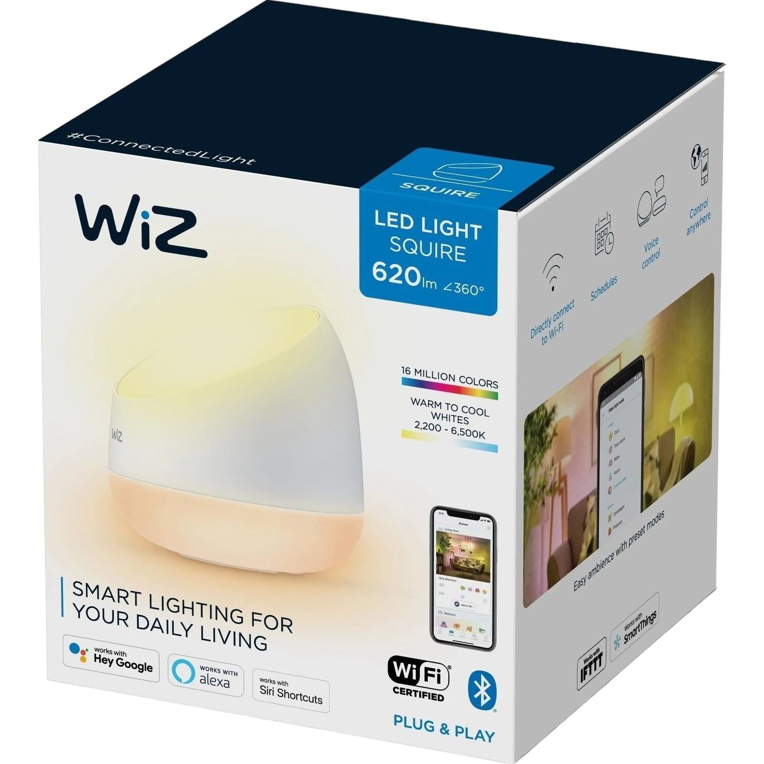 Світильник WiZ LED Dual Zonе Wi-Fi розумний 9 Вт 2200-6500 К 640 ЛМ RGB (929002690301) - фото 4