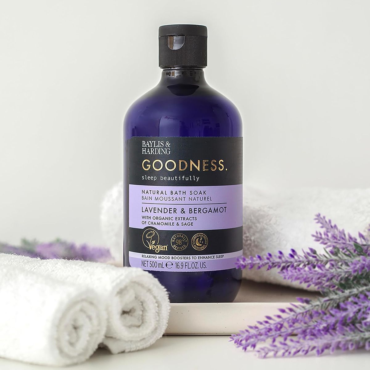 Пена для ванной Baylis & Harding Goodness Sleep Lavender and Bergamot 500 мл - фото 3