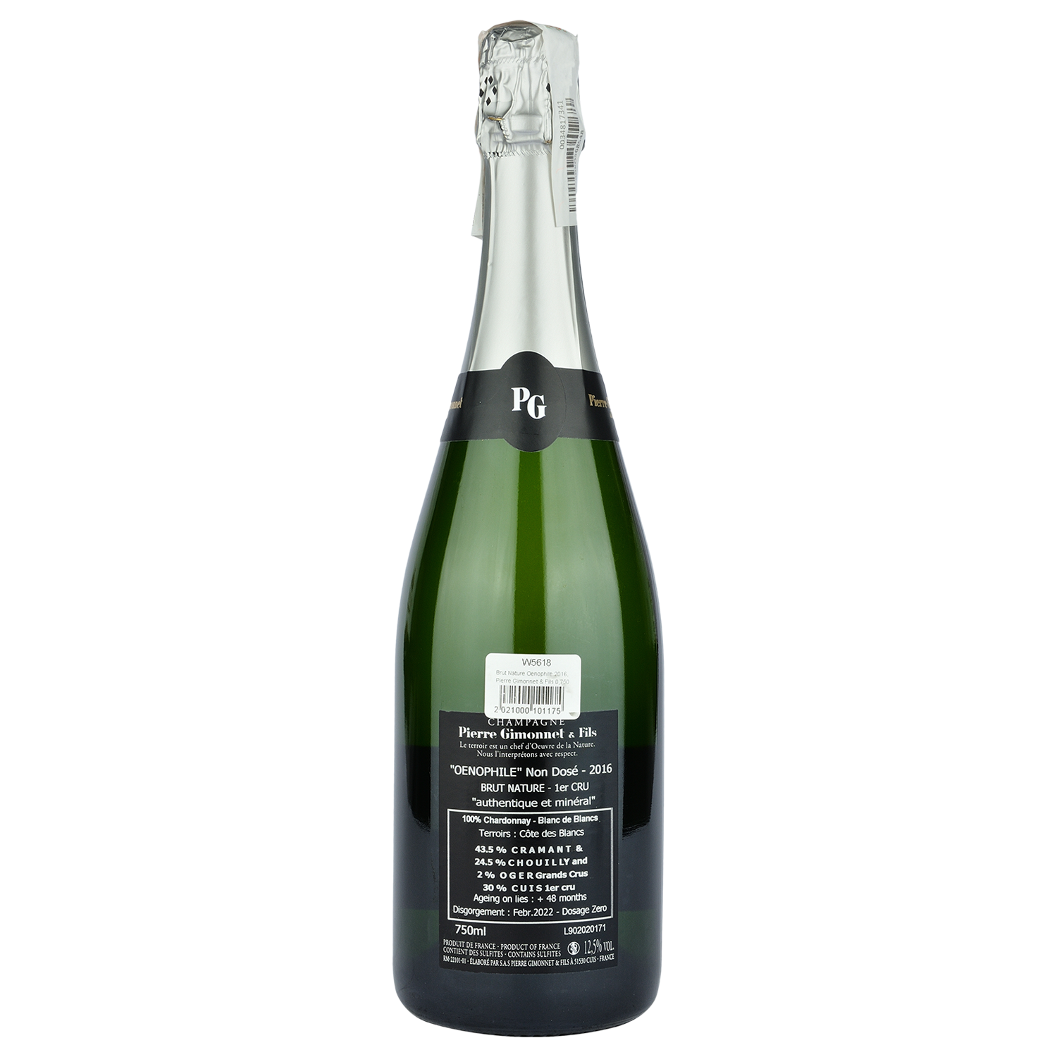 Шампанське Pierre Gimonnet&Fils Brut Nature Oenophile 2016, біле, нон-дозаж, 0,75 л (W5618) - фото 2