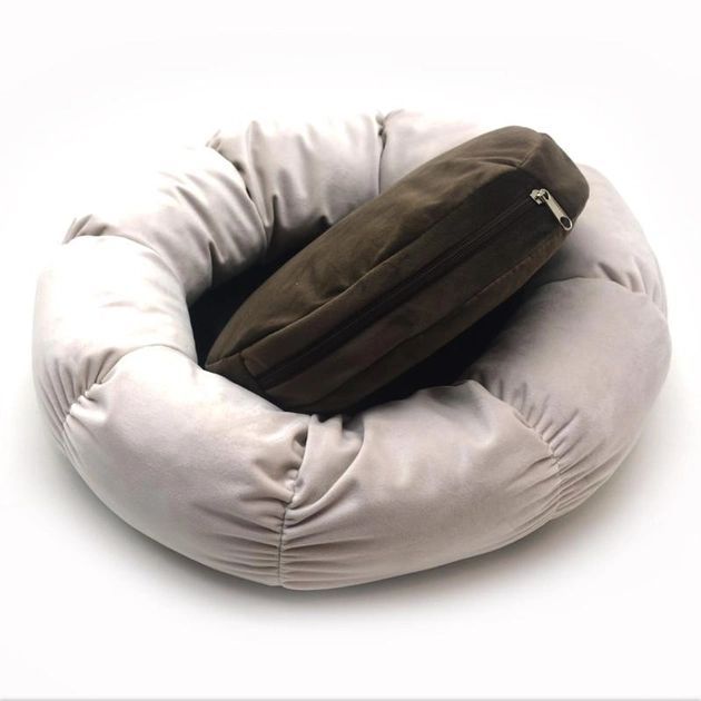 Лежак Matys Жасмин №1, 43х13 см, круглий, молочний - фото 2