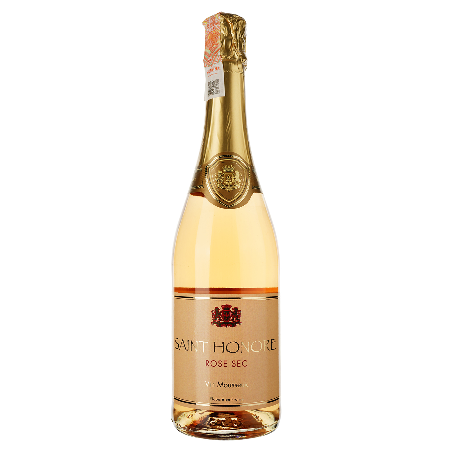 Вино игристое Saint Honore Rose Sec, розовое, сухое, 0,75 л - фото 1