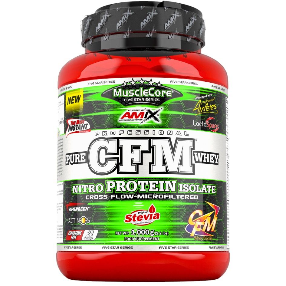 Протеїн Amix MuscleCore CFM Nitro Protein Isolate Ваніль 1 кг (820384) - фото 1