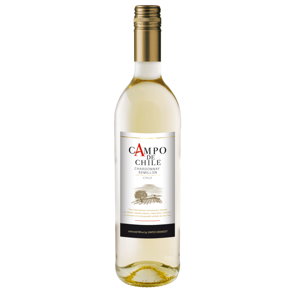 Вино Campo de Chile Chardonnay, біле, сухе, 12,5%, 0,75 л - фото 1