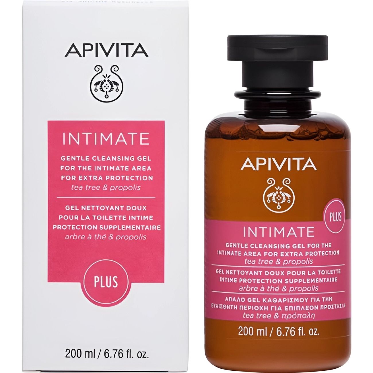 Гель для интимной гигиены Apivita Intimate Дополнительная защита с прополисом и чайным деревом 200 мл - фото 1