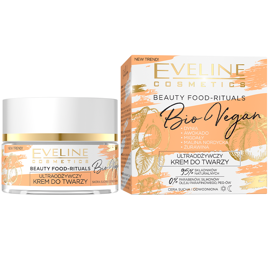 Ультраживильний крем для обличчя Eveline Beauty Food-Rituals Bio Vegan, 50 мл - фото 2