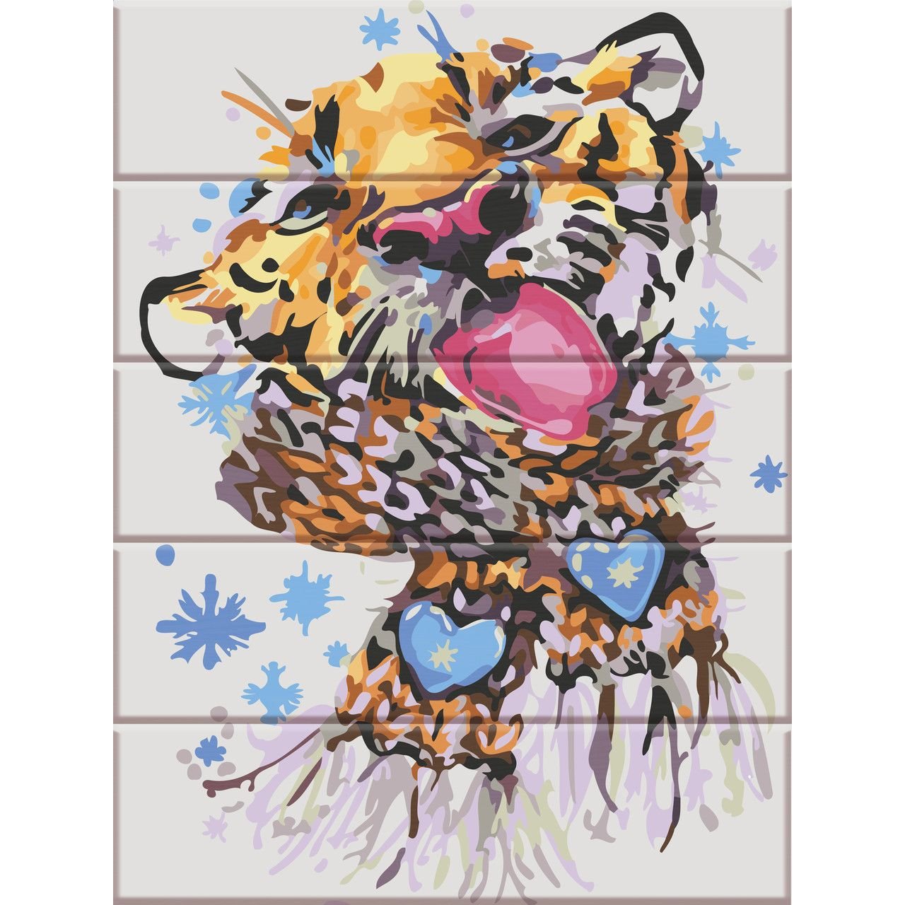 Картина за номерами на дереві Зимовий тигр ArtStory 30х40 см кольорова 000169519 - фото 1